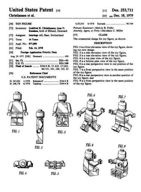 Lego Patent D253711 The Original US Design Patent For The Flickr