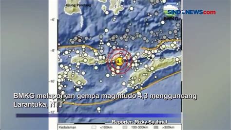 Pagi Ini Larantuka NTT Diguncang Gempa Magnitudo 4 3 Video Dailymotion