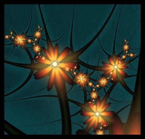 Into The Night By Magnusti78 On Deviantart Glowing Flowers Fractal