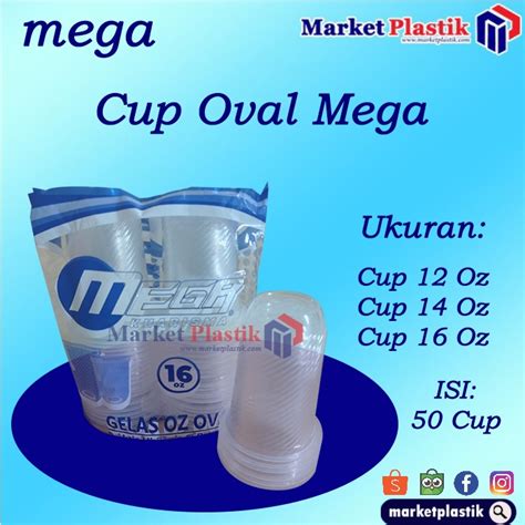 Jual Cup Oval Cup Ovale Gelas Boba Pcs Gelas Boba Ovale Cup Mega Pp