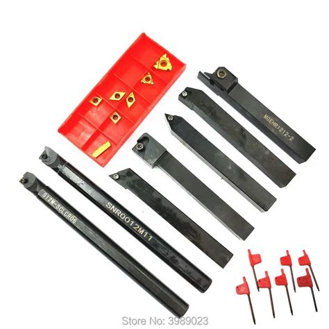 Pcs Mm Shank Lathe Set Boring Bar Turning Tool Holder Kit With