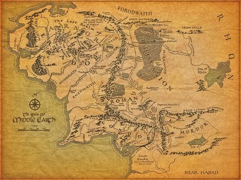 Tolkiens Incredible Map Of Middle Earth