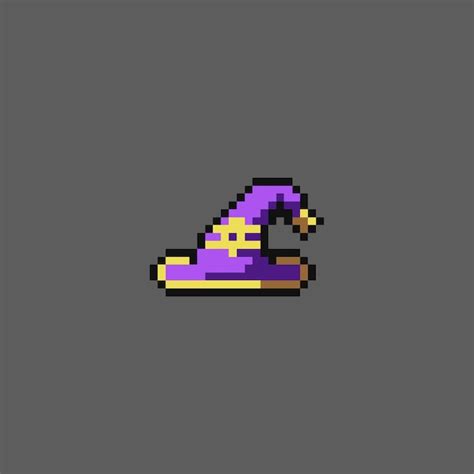 Sombrero De Pixel Art Vector Premium