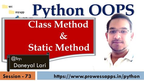 73 Oop Class Method And Static Method In Python Python Tutorial For Beginners Youtube