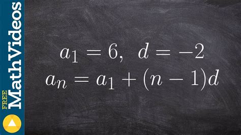 How To Determine The Rule Of A Arithmetic Sequence Given A1 And D Youtube