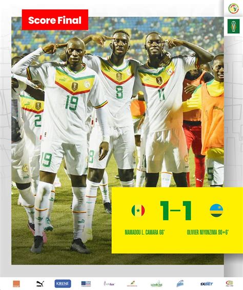 Revivez le match nul 1 1 entre le Sénégal et le Rwanda