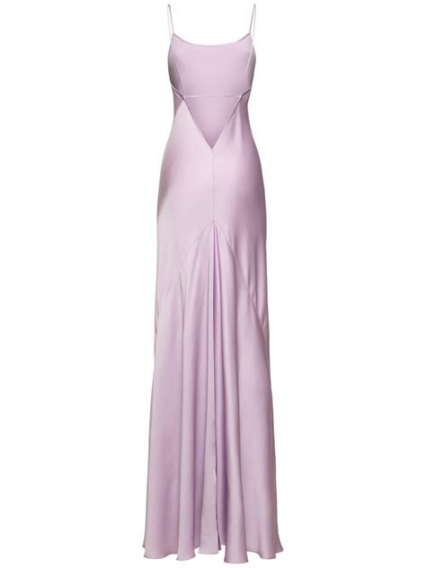 Victoria Beckham Cami Satin Open Back Long Dress Victoria Beckham