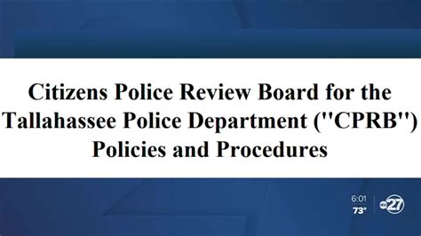 Future Of Tallahassees Citizens Police Review Board