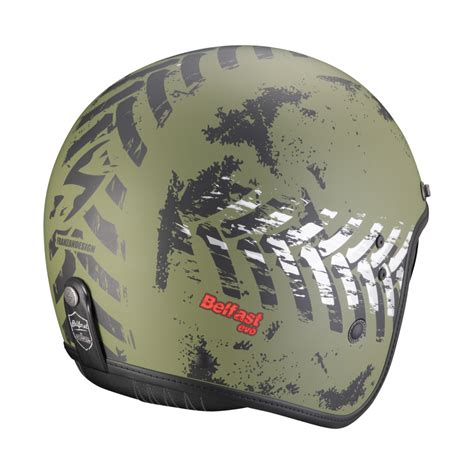 Scorpion Helmet Belfast Nevada Jet Moto Scooter Matt Green Silver