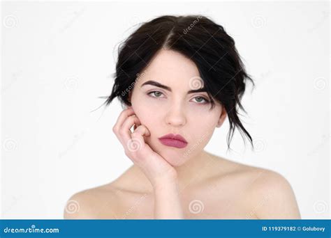 Emotion Face Bored Fed Up Apathetic Woman Stock Photo Image Of Bare