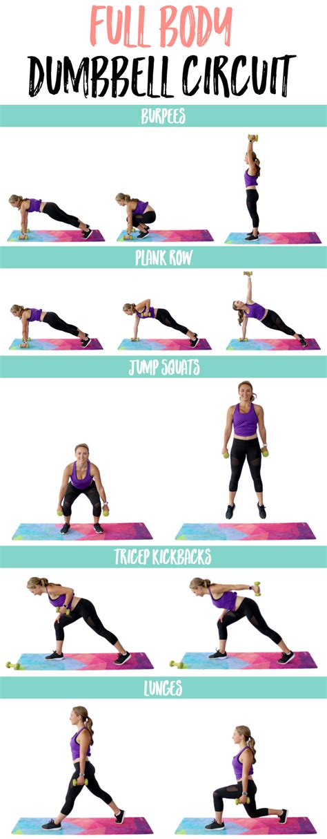 Full Body Circuit Workout With Dumbbells