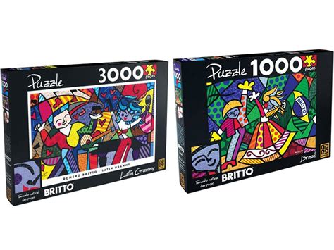 Quebra Cabeça Latin Grammy Romero Britto 3000 Peças Grow Quebra