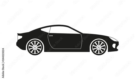 Lowered Racing Car Side View Silhouette Vector SVG Icon (2), 48% OFF