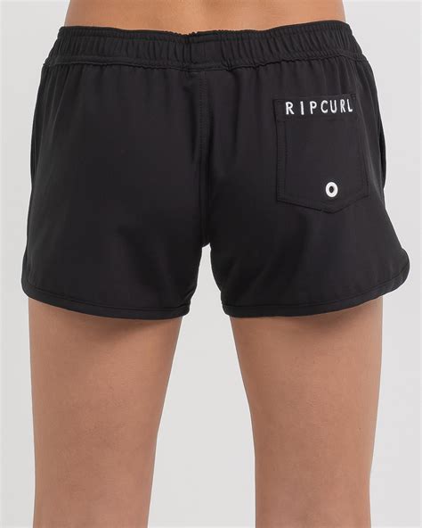 Shop Rip Curl Girls Surf Essentials Ii Board Shorts In Black Fast