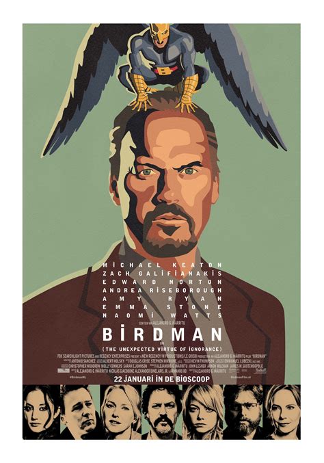 Birdman poster NL release | Birdman movie, Best movie posters, Birdman