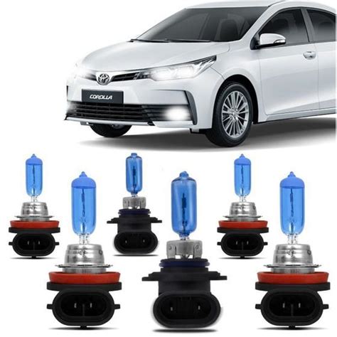 Kit Lampadas Corolla 2017 2018 2019 Gli Xei Super Brancas Farol HB3