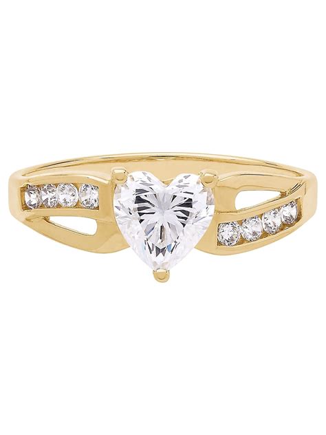 Free Shipping! Brilliance Fine Jewelry Cubic Zirconia Heart Ring in 10K ...