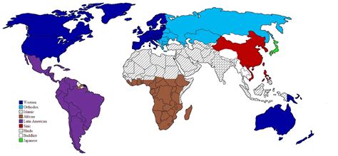 Clash of Civilizations Map - MapSof.net