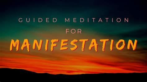 20 Minutes Guided Meditation For Manifestation Youtube