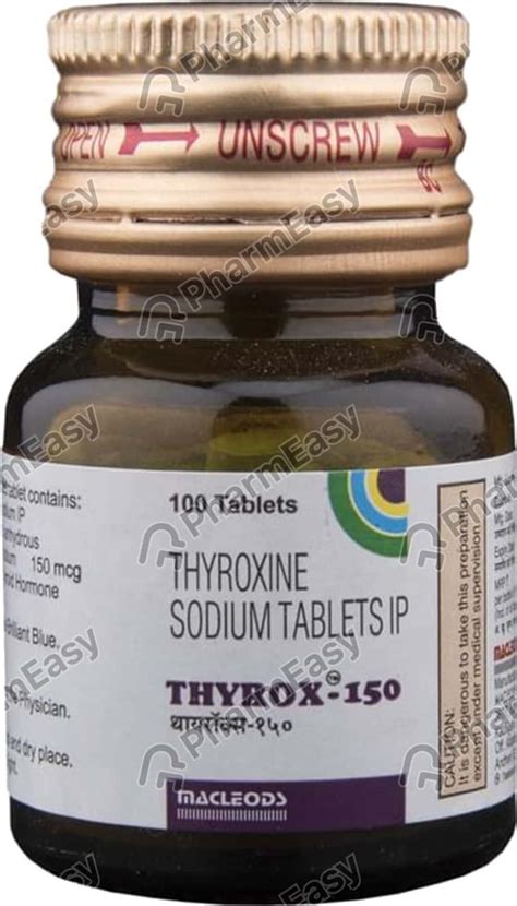 Thyrox 150 Mcg Tablet 100 Uses Side Effects Price And Dosage Pharmeasy