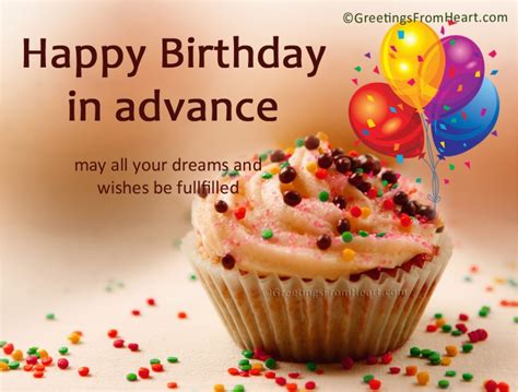 Happy Birthday Wishes In Advance Quotes | BirthdayBuzz