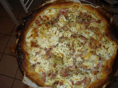 Recette Tarte Chèvre Oignons Lardons Tarte Salée