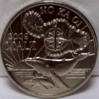 Hawaii Maui Trade Dollar Whales And Map Copper Nickel Coin