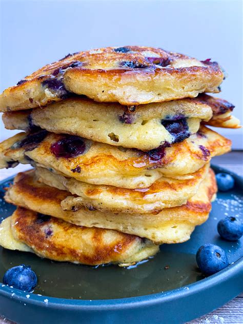 Fluffy Blueberry Pancakes Easy Tastefully Grace