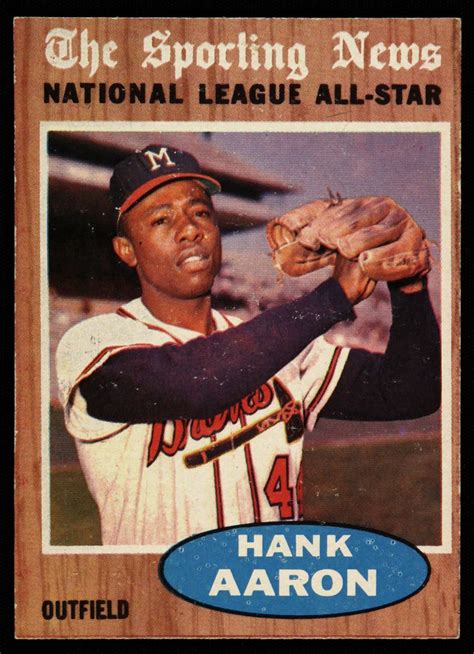 Lot Detail 1962 Hank Aaron Milwaukee Braves Topps 394 Sporting News