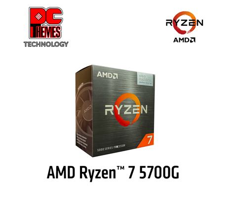 Amd Ryzen 7 5700g 8 Cores 16 Threads Max Boost Clock Up To 4