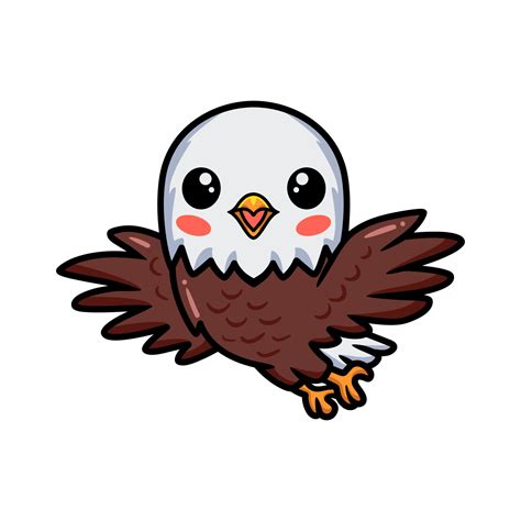 Cute little eagle cartoon flying 11675142 Vector Art at Vecteezy