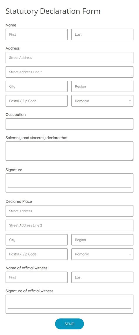 Statutory Declaration Form Example Hot Sex Picture