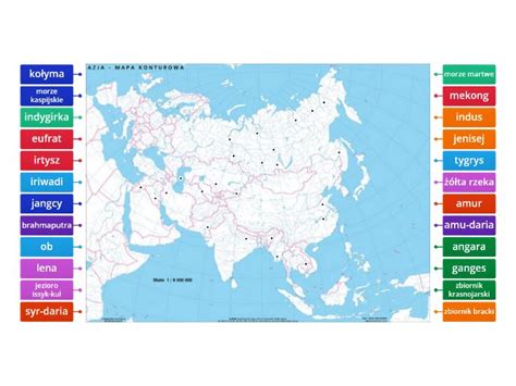 Azja Rzeki Jeziora Pt Labelled Diagram