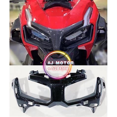 Adv150 Adv160 Carbon Head Lamp Frame Cover Set Honda Adv 150 160 Lampu