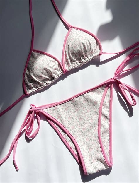 Maelina Flower Bikini Set Pink Hello My Love