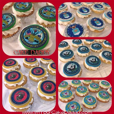 United States armed services themed cupcakes for Veterans Day. | Custom ...