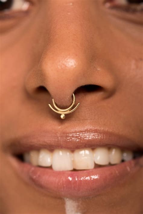 Gold Septum Ring Indian Septum Ring Tribal Septum Ring Etsy