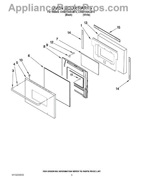 Parts For Maytag CWE4100ACB10 Oven Door Parts AppliancePartsPros