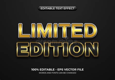 Editable Limited Edition Text Effect Luxury 3d Black And Gold Text