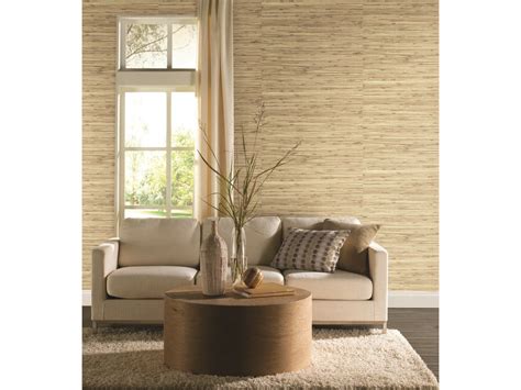 Beige Grasscloth Wallpaper