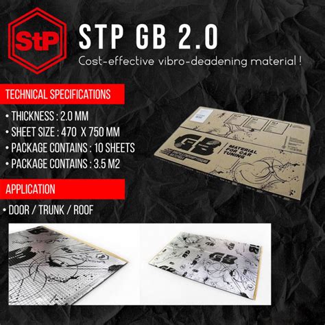 STP Standartplast GB 2.0 Sound Cost-effective Vibro-deadening Material ...
