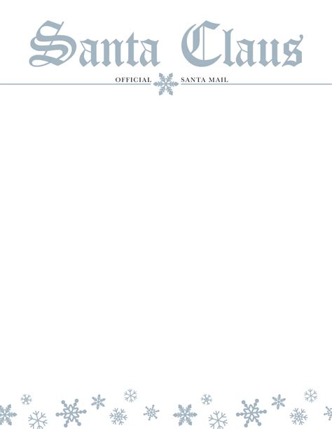 Printable Santa Letterhead Templates Free Printables Printabulls