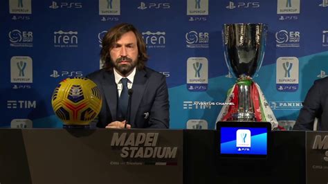 Conferenza Stampa Di Pirlo Pre Juventus Vs Napoli Supercoppa Youtube