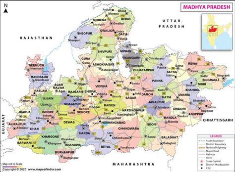 Explore The Vibrant Madhya Pradesh With Our Detailed State Map