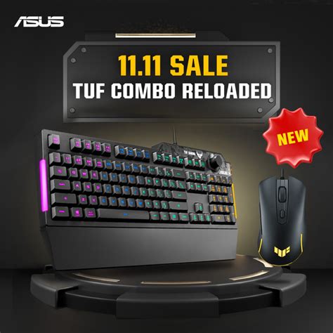 ASUS TUF Gaming Gear Combo TUF Gaming Mouse M3 and TUF Gaming Keyboard ...