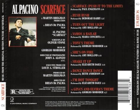 Film Music Site Scarface Soundtrack Various Artists Giorgio Moroder