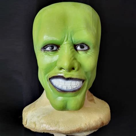 The Mask Green Loki Latex Mask Jim Carrey Costume Fancy Dress