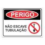 Adesivo Perigo N O Escave X Cm Sinalplast Placas De Sinaliza O