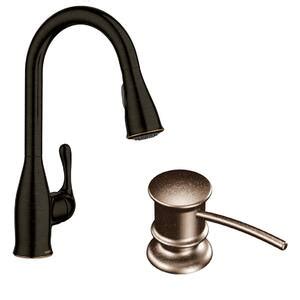 MOEN Coretta Single Handle Pull Down Sprayer Kitchen Faucet With Reflex