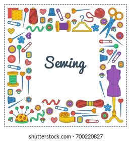 People Sewing Clipart Borders